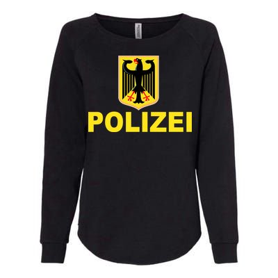 Polizei German Flag Womens California Wash Sweatshirt