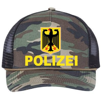 Polizei German Flag Retro Rope Trucker Hat Cap