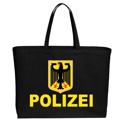 Polizei German Flag Cotton Canvas Jumbo Tote