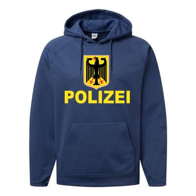 Polizei German Flag Performance Fleece Hoodie