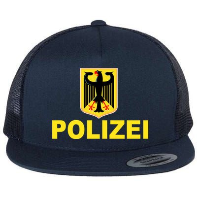 Polizei German Flag Flat Bill Trucker Hat