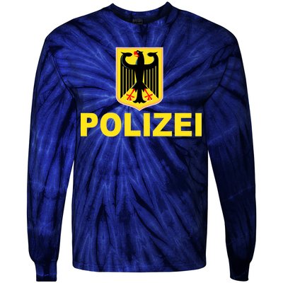 Polizei German Flag Tie-Dye Long Sleeve Shirt