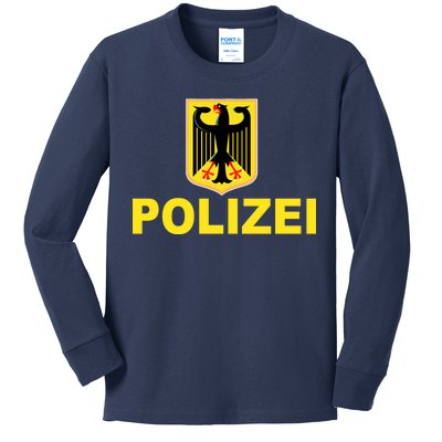 Polizei German Flag Kids Long Sleeve Shirt