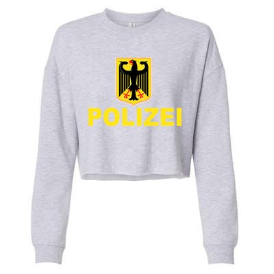 Polizei German Flag Cropped Pullover Crew