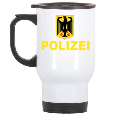 Polizei German Flag Stainless Steel Travel Mug