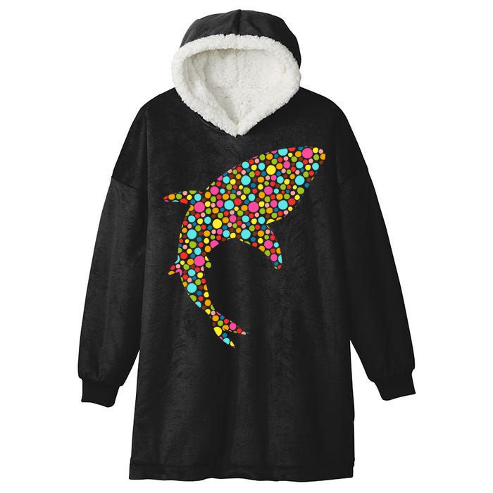 Polka Dot Shark International Dot Day Hooded Wearable Blanket