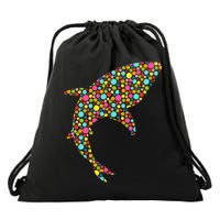 Polka Dot Shark International Dot Day Drawstring Bag