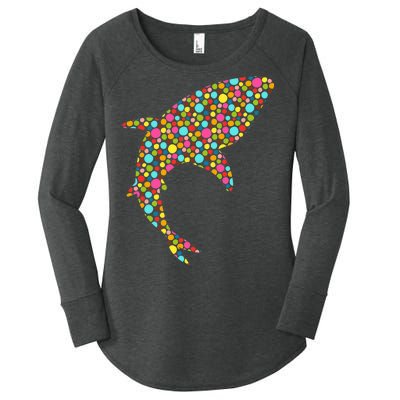 Polka Dot Shark International Dot Day Women's Perfect Tri Tunic Long Sleeve Shirt