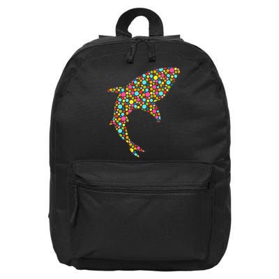 Polka Dot Shark International Dot Day 16 in Basic Backpack