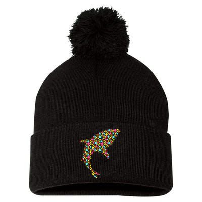 Polka Dot Shark International Dot Day Pom Pom 12in Knit Beanie