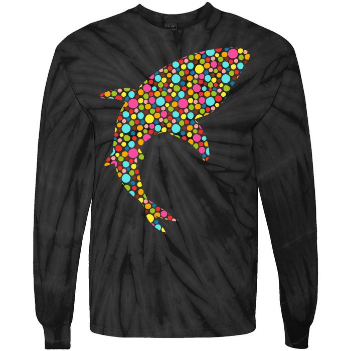 Polka Dot Shark International Dot Day Tie-Dye Long Sleeve Shirt