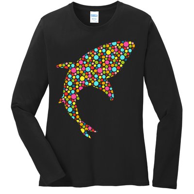 Polka Dot Shark International Dot Day Ladies Long Sleeve Shirt