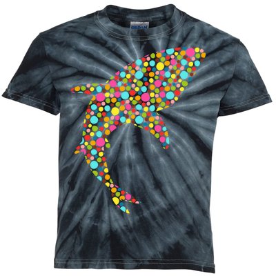 Polka Dot Shark International Dot Day Kids Tie-Dye T-Shirt