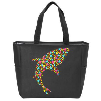 Polka Dot Shark International Dot Day Zip Tote Bag