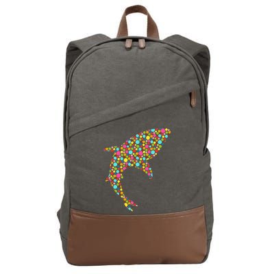 Polka Dot Shark International Dot Day Cotton Canvas Backpack