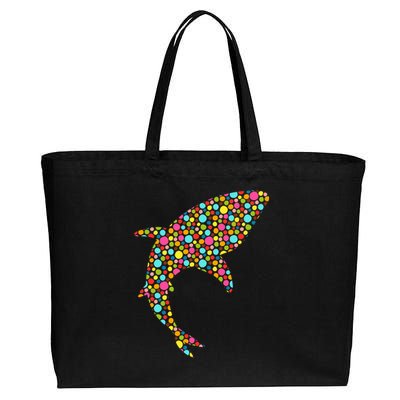 Polka Dot Shark International Dot Day Cotton Canvas Jumbo Tote