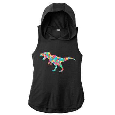 Polka Dot T-Rex International Dot Day Ladies PosiCharge Tri-Blend Wicking Draft Hoodie Tank