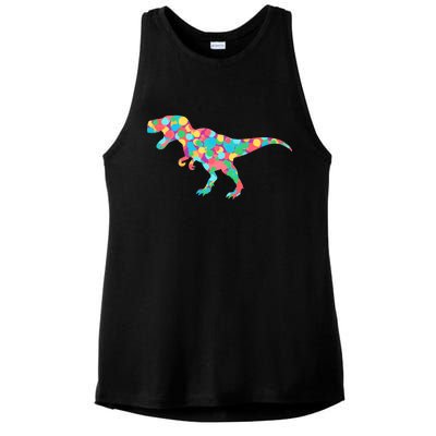 Polka Dot T-Rex International Dot Day Ladies PosiCharge Tri-Blend Wicking Tank