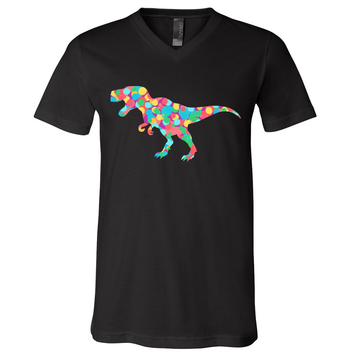 Polka Dot T-Rex International Dot Day V-Neck T-Shirt