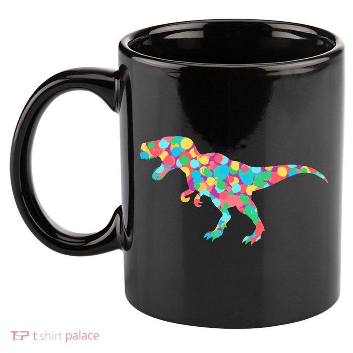 Polka Dot T-Rex International Dot Day 11oz C Handle Ceramic Mug
