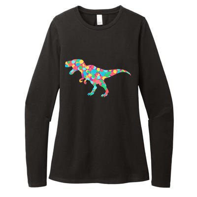 Polka Dot T-Rex International Dot Day Womens CVC Long Sleeve Shirt