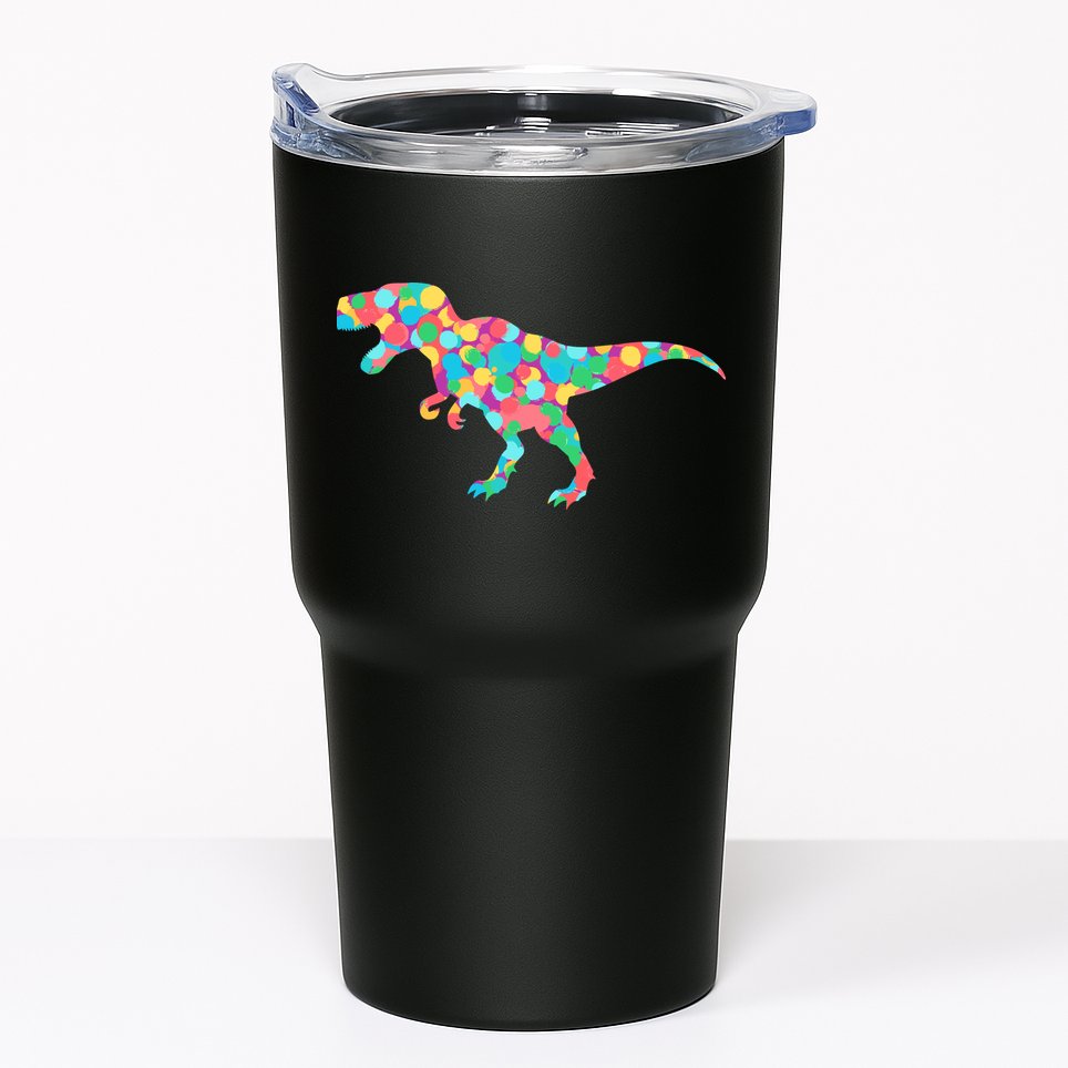 Polka Dot T-Rex International Dot Day Tumbler
