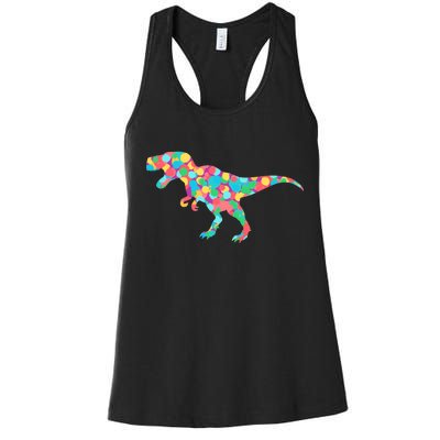 Polka Dot T-Rex International Dot Day Women's Racerback Tank