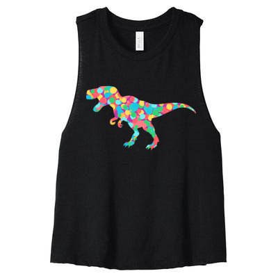 Polka Dot T-Rex International Dot Day Women's Racerback Cropped Tank