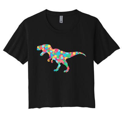 Polka Dot T-Rex International Dot Day Women's Crop Top Tee