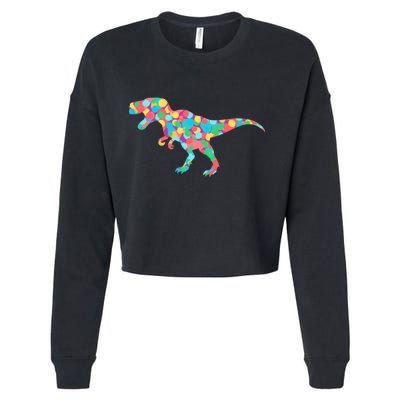 Polka Dot T-Rex International Dot Day Cropped Pullover Crew