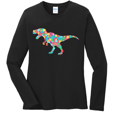 Polka Dot T-Rex International Dot Day Ladies Long Sleeve Shirt