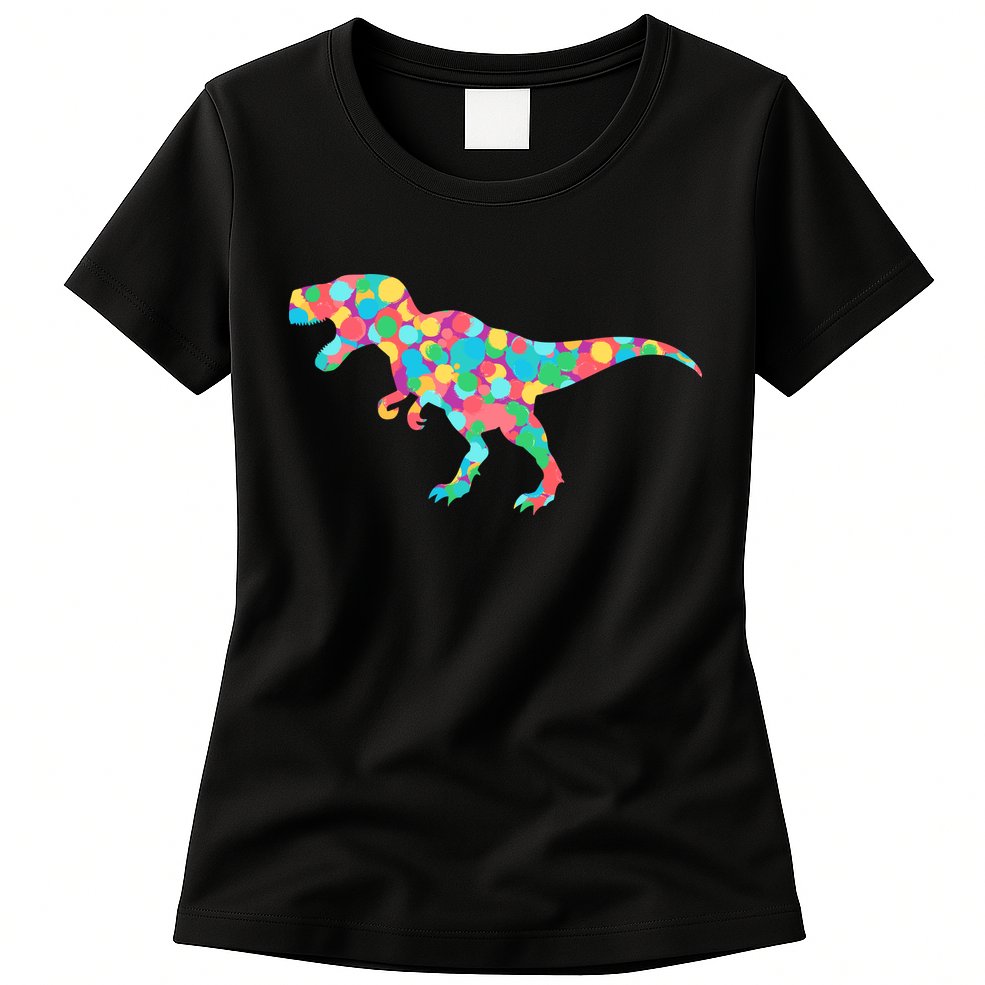 Polka Dot T-Rex International Dot Day Womens T-Shirt