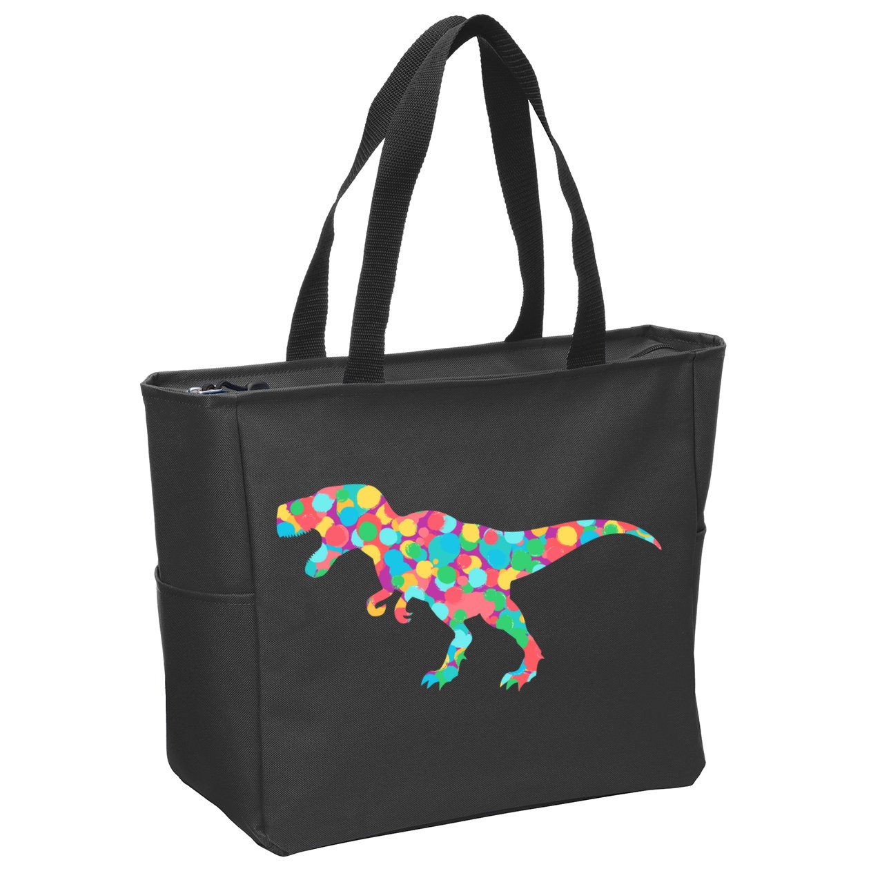 Polka Dot T-Rex International Dot Day Zip Tote Bag