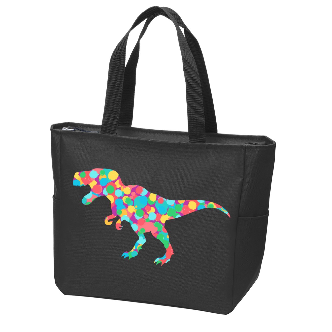 Polka Dot T-Rex International Dot Day Zip Tote Bag