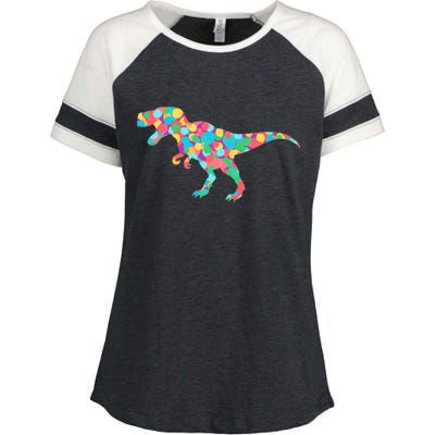 Polka Dot T-Rex International Dot Day Enza Ladies Jersey Colorblock Tee