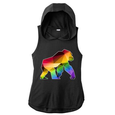 Polygon Crystal Gorilla  Ladies PosiCharge Tri-Blend Wicking Draft Hoodie Tank