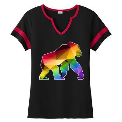 Polygon Crystal Gorilla  Ladies Halftime Notch Neck Tee