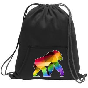 Polygon Crystal Gorilla  Sweatshirt Cinch Pack Bag