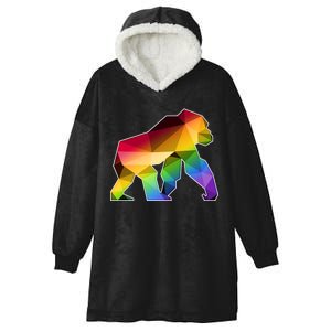 Polygon Crystal Gorilla  Hooded Wearable Blanket