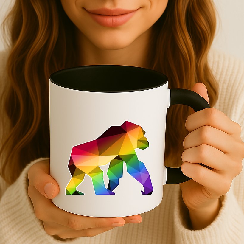 Polygon Crystal Gorilla  Mug