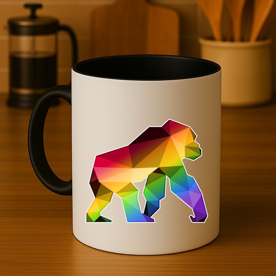 Polygon Crystal Gorilla  Mug