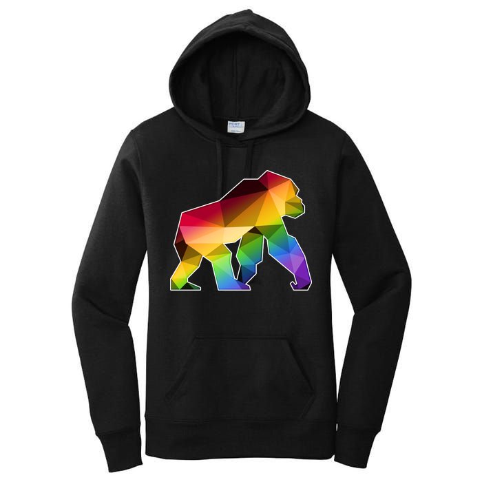 Polygon Crystal Gorilla  Women's Pullover Hoodie