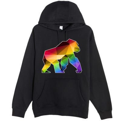 Polygon Crystal Gorilla  Premium Pullover Hoodie