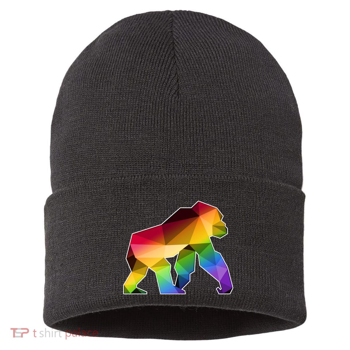 Polygon Crystal Gorilla  Sustainable Knit Beanie