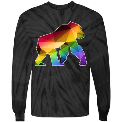 Polygon Crystal Gorilla  Tie-Dye Long Sleeve Shirt