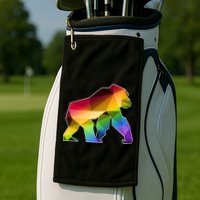 Polygon Crystal Gorilla  Golf Towel