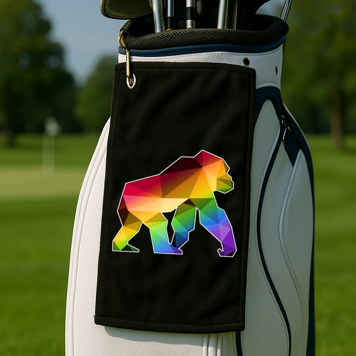 Polygon Crystal Gorilla  Golf Towel