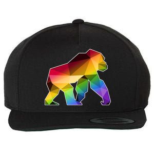 Polygon Crystal Gorilla  Wool Snapback Cap