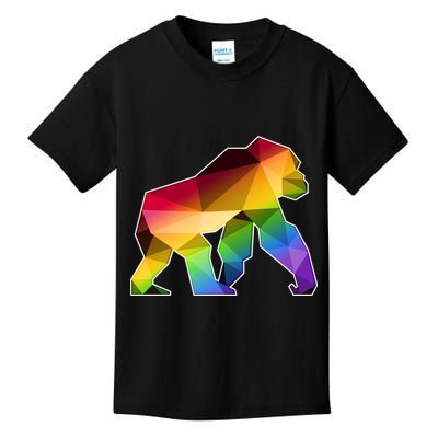 Polygon Crystal Gorilla  Kids T-Shirt