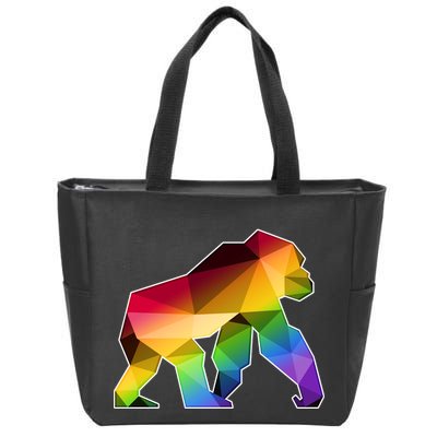 Polygon Crystal Gorilla  Zip Tote Bag